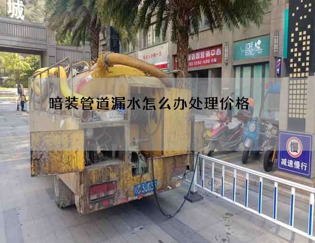 暗裝管道漏水怎么辦處理價格