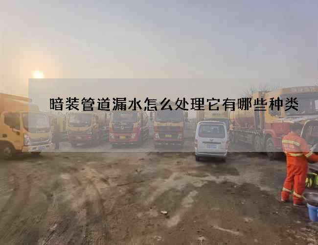 暗裝管道漏水怎么處理它有哪些種類?