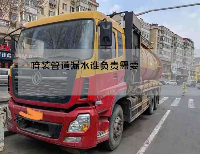 暗裝管道漏水誰負責需要